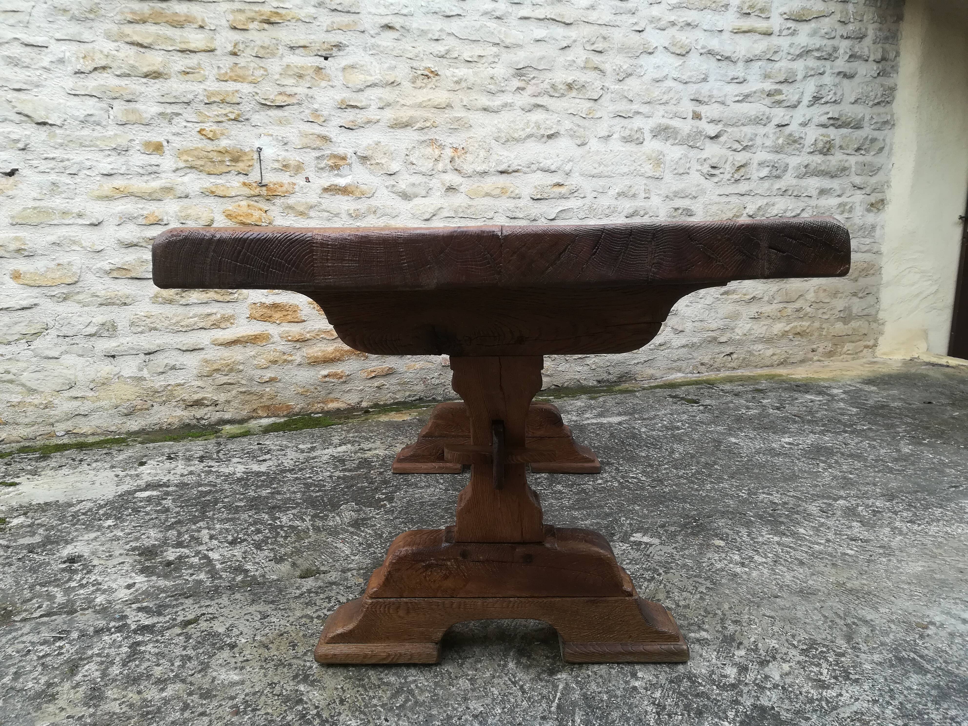 Solid oak farmhouse table