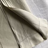 Antique linen tablecloth and whipped cream silk