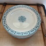10 assiettes plates anciennes Terre de fer