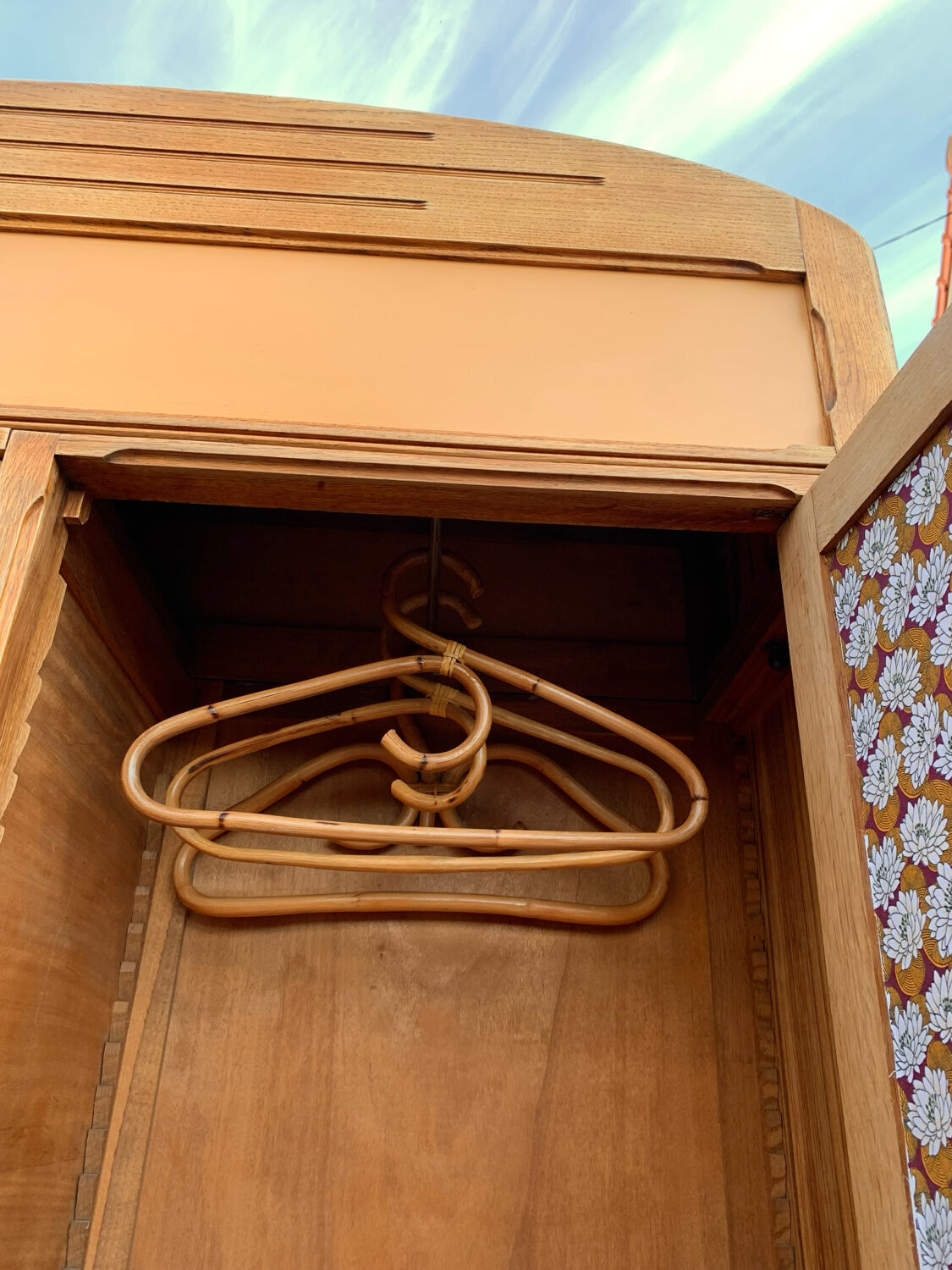 1920s Parisian Art Deco hotel wardrobe, removable