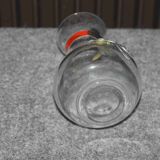 Vase avec fleur en étain