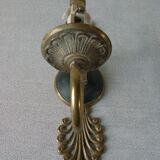 Ancienne applique électrique tête d'aigle rapace en bronze 20 cm luminaire rétro