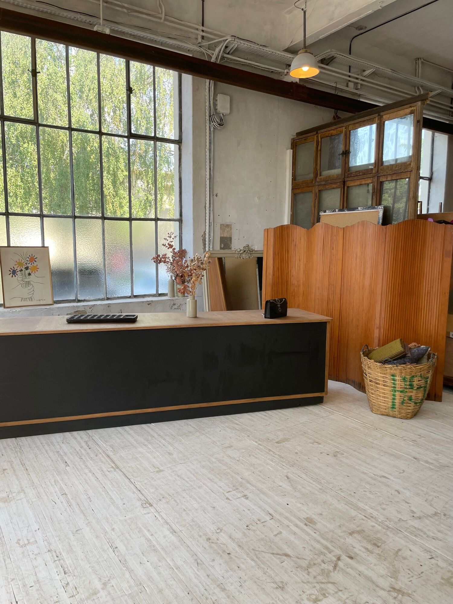 Two-sided counter sliding doors oak XXL 4m enfilade