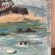 Boats in the harbor, oil on panel