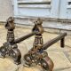 Paire de CHENETS Laiton Massif VINTAGE