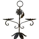 Cast iron candle holder
