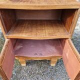 Bedside table in varnished wood veneer, 1950s-1960s