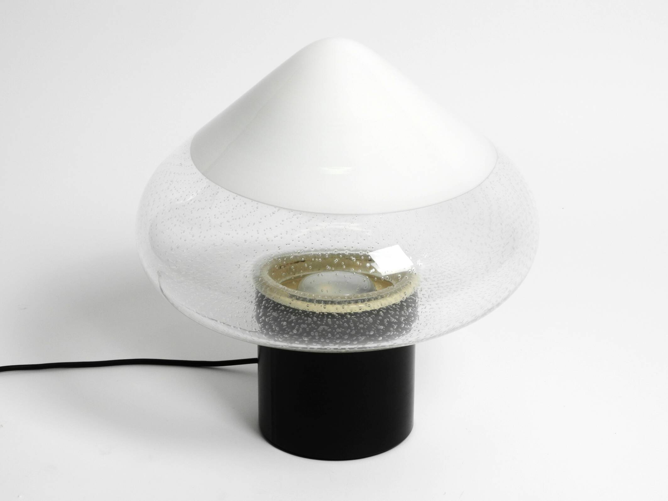 Lampe de table en verre de Murano en deux pièces des années 1960 par Roberto Pamio pour Leucos