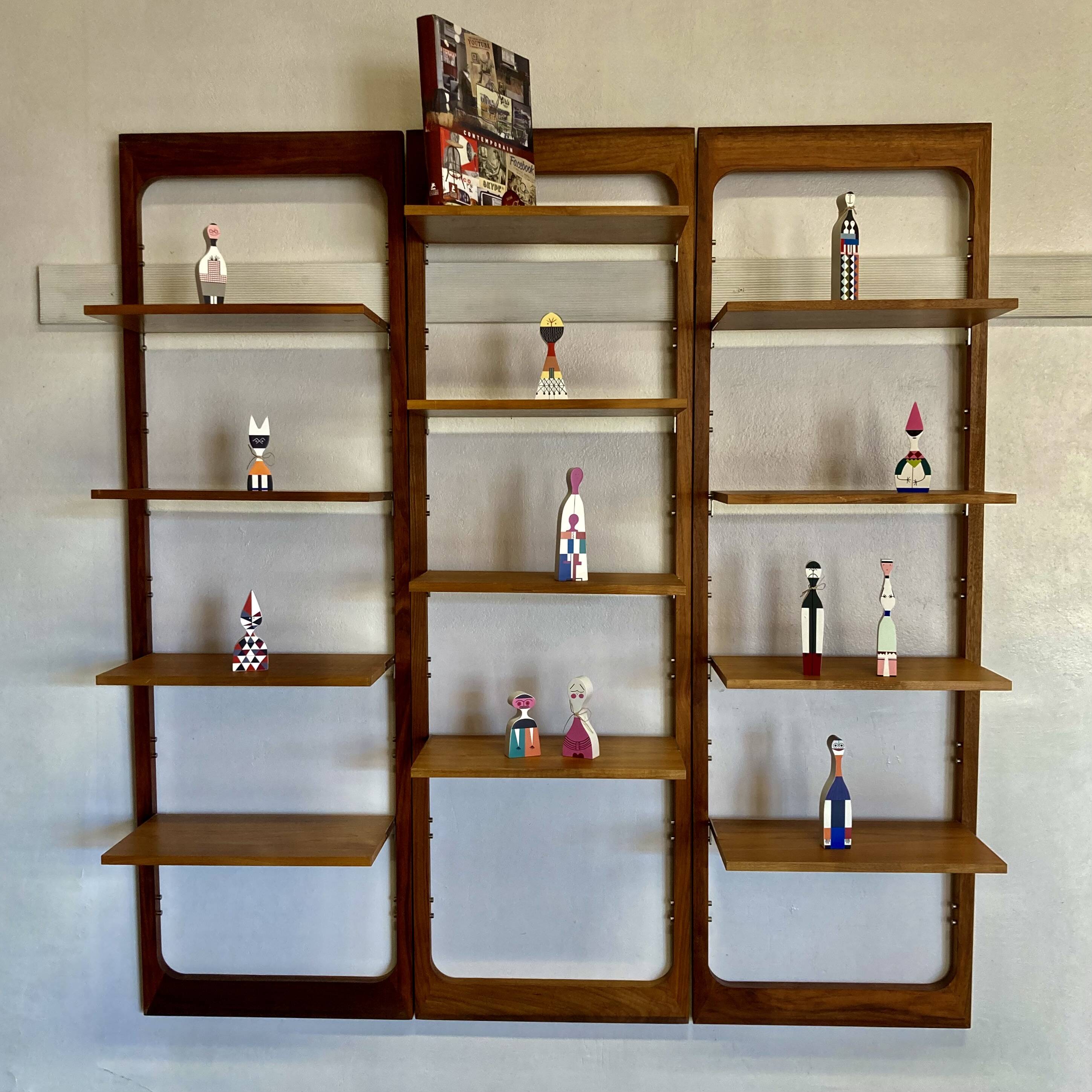 Suite de 3 étagères modulables design scandinave 1960