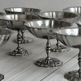 10 footed bowls in stainless steel in the style of Letang Remy
