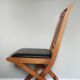 Set of 4 wood and leather chairs