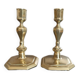 Pair of gilded bronze candlesticks