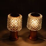 Pair of Table Lamps in Copper by Kamenicky Senov, Czechoslovakia