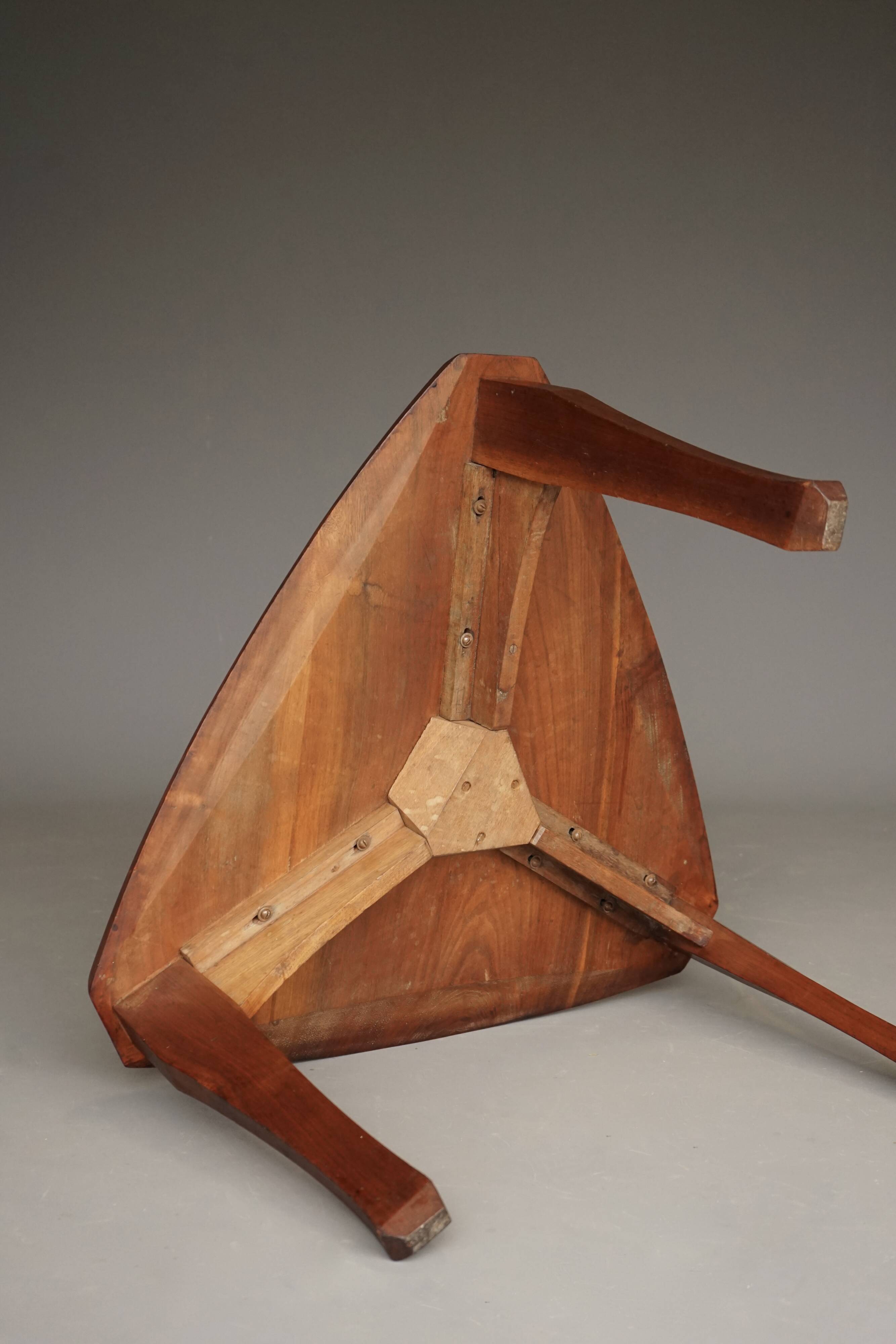 Anthroposophical Organic Coffee Table in walnut, 1950s