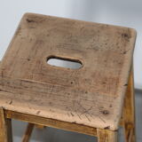 Raw oak stool 600mm