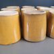 Set of 12 mustard ceramic cups