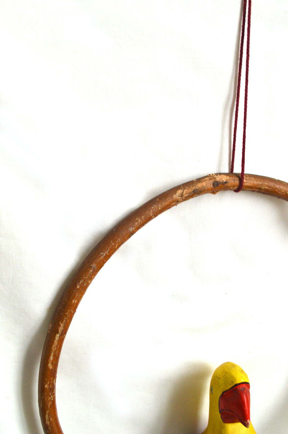 Vintage wooden parrot