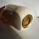 Photophore lanterne arrondie en métal beige