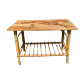 Table basse en rotin
