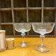 Pair of old champagne glasses