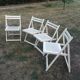 4 folding wooden chairs