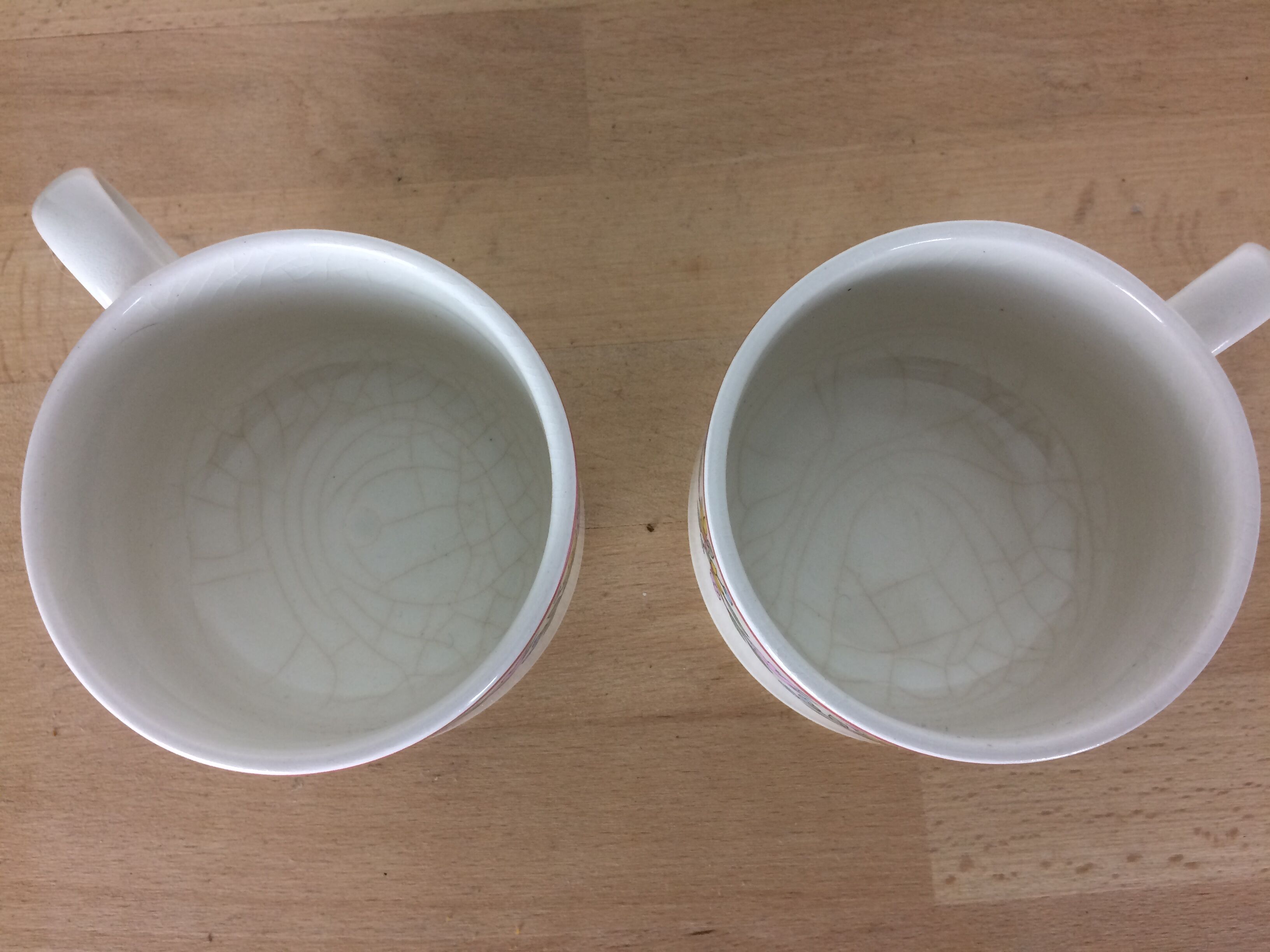 Mugs Les Amoureux de Gien, by Marie Pierre Boitard, breakfast service
