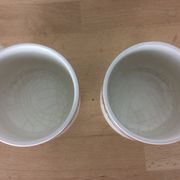 Mugs Les Amoureux de Gien, by Marie Pierre Boitard, breakfast service