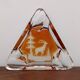 Amber Bohemian Crystal (Overlay) – Deer Ashtray/Pouch