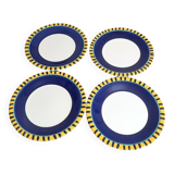 Lot de 4 assiettes à dessert en faïence peintes à la main – Pier 1 – Italie