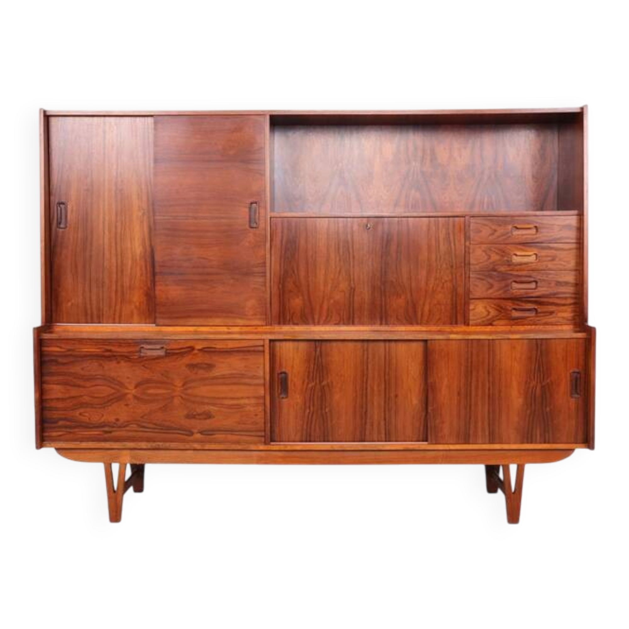 Vintage Dutch design sideboard with asymmetrical layout, 1960s