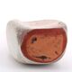 Beige grey ceramic bottle vase from Azé pottery