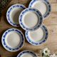 Set of 6 vintage flat plates