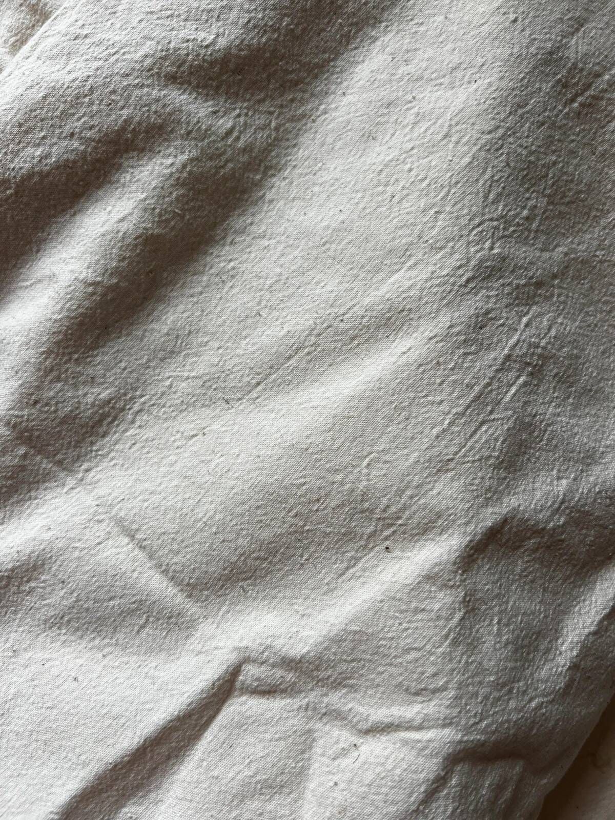 Large antique cloth in ecru, handwoven cotton and linen.
