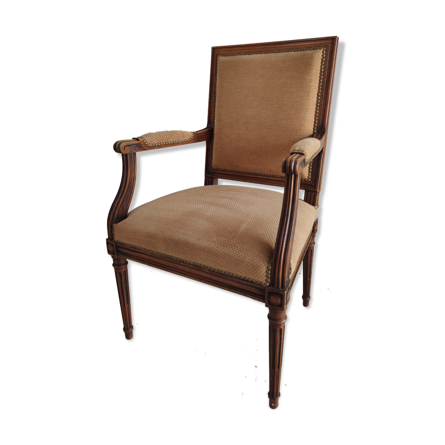 Louis XVI Jacob style armchair beige trim