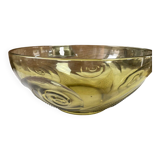 Coupe Art déco en verre jaune