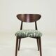 Modern set of 6 dining chairs, jacquard upholstery with patterns.
