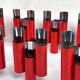 Set of 10 mid-century red and chrome wall lamps by Stilnovo, Italy 1970s
