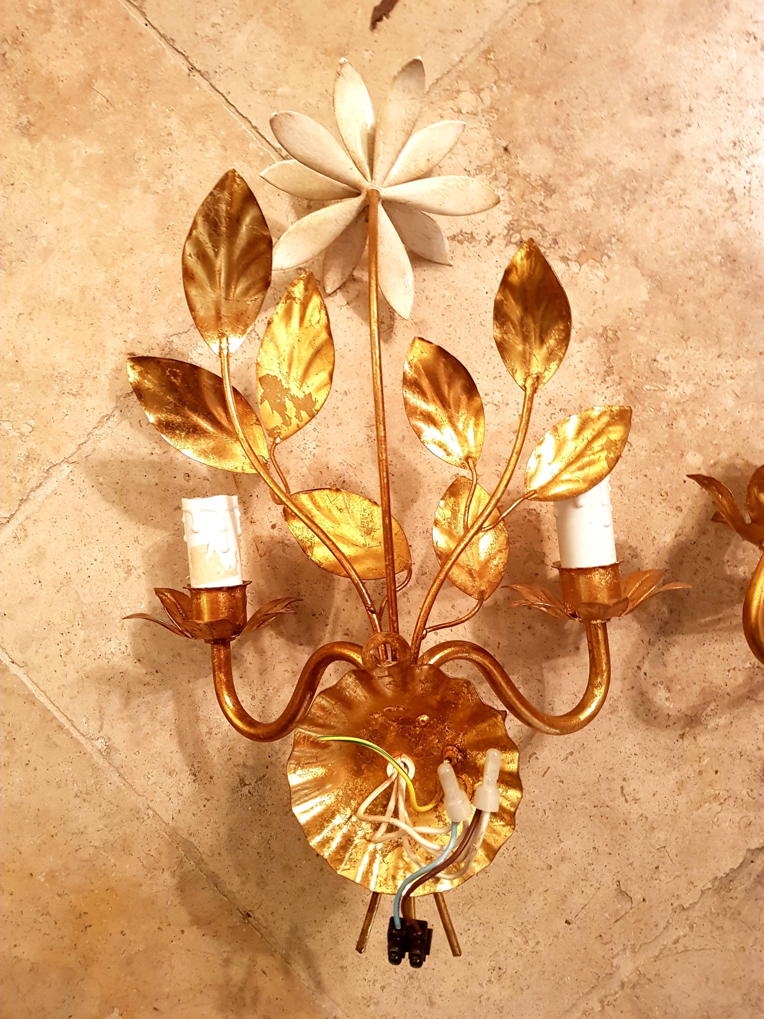 Pair of 70s wall sconces