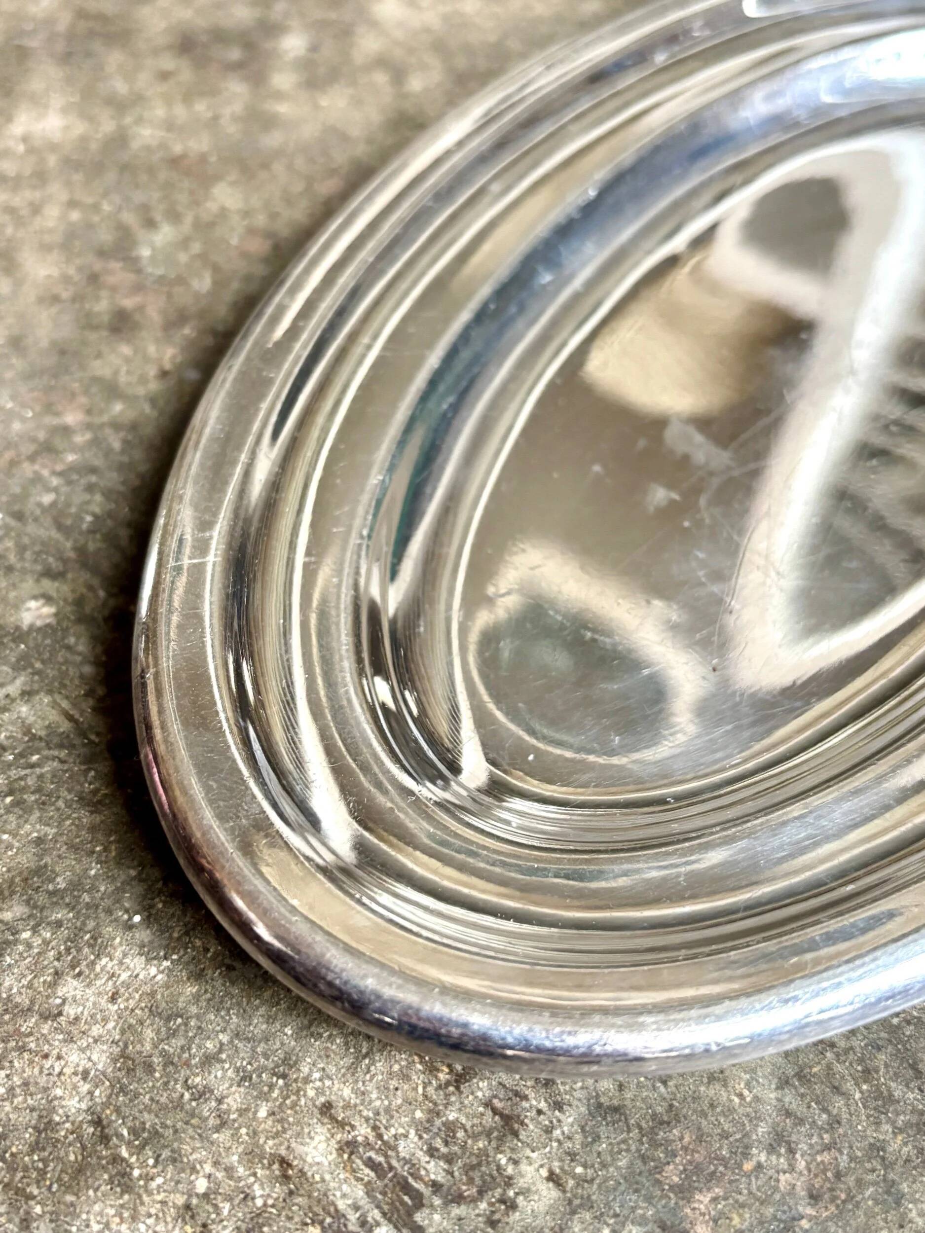 Silver-plated metal dish