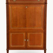 Secretary bar furniture, solid wood Louis XVI style - mirror and shelf