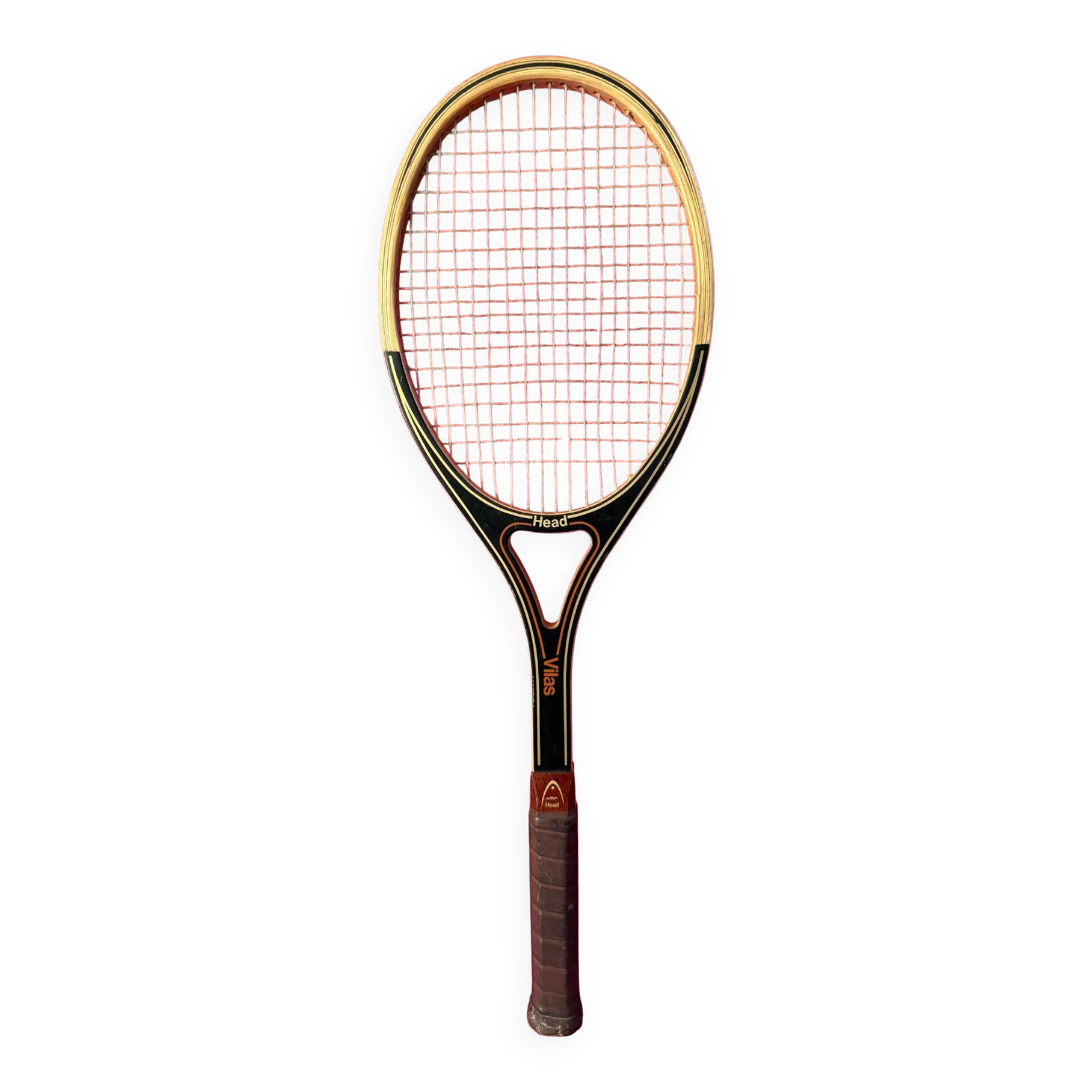 Amf head guillermo vilas wooden tennis racket.