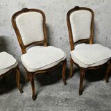 Set of 4 Louis XV style cabriolet chairs