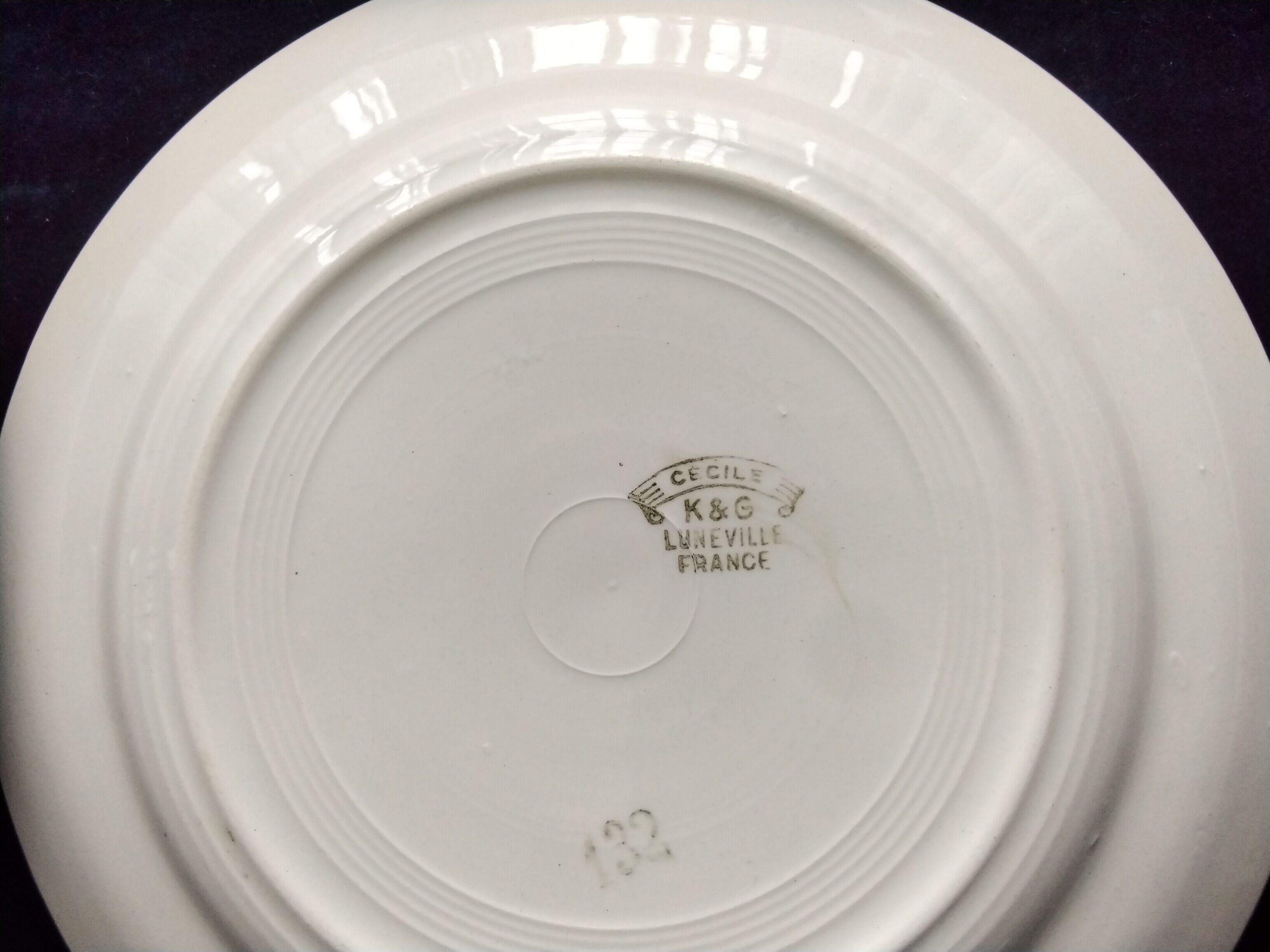 6 Badonviller and Lunéville mismatched dessert plates