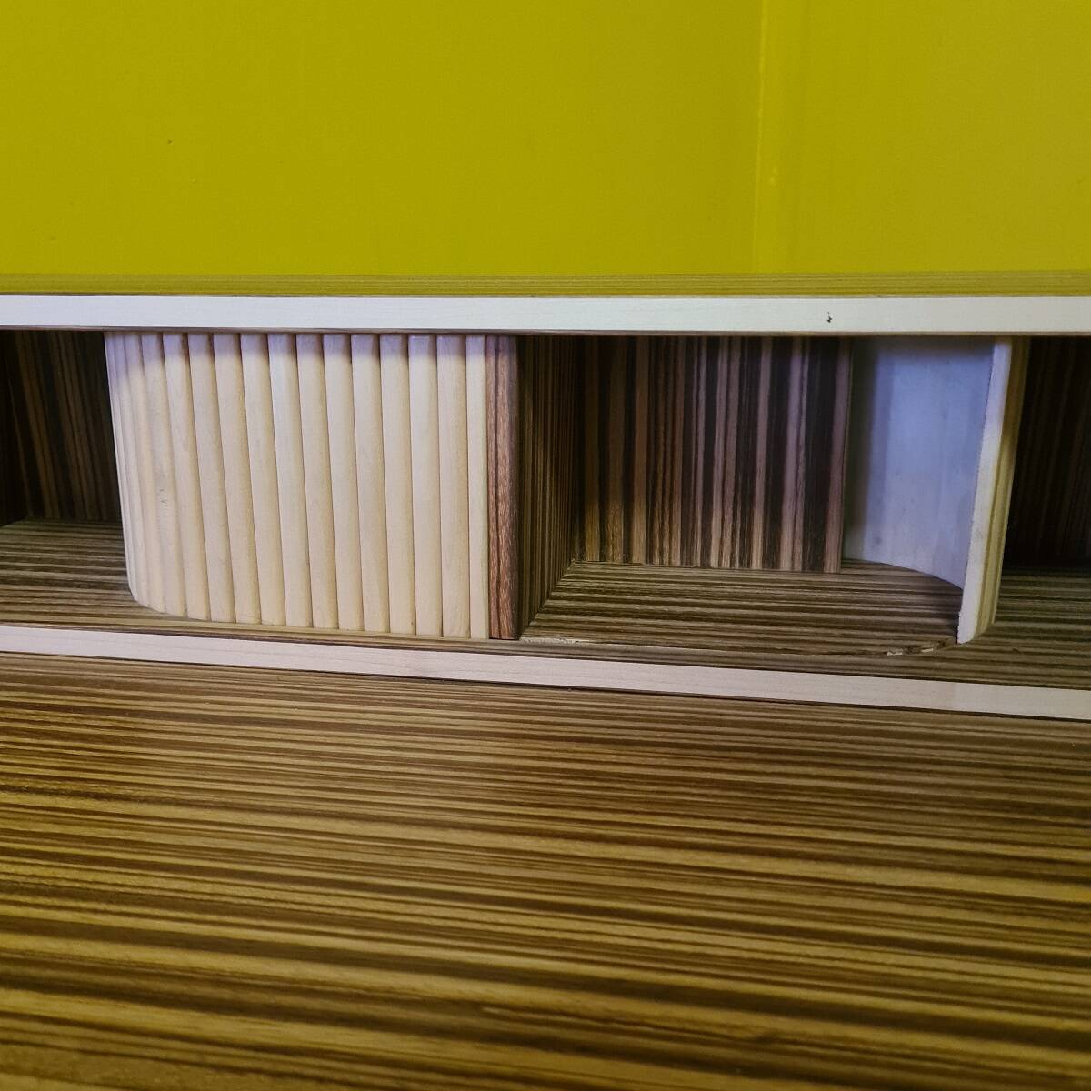 Design Desk Veneered With Zebra Wood, Circa 1980s/90s