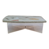 Travertine coffee table