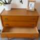 Vintage oak commode from the 1960s.