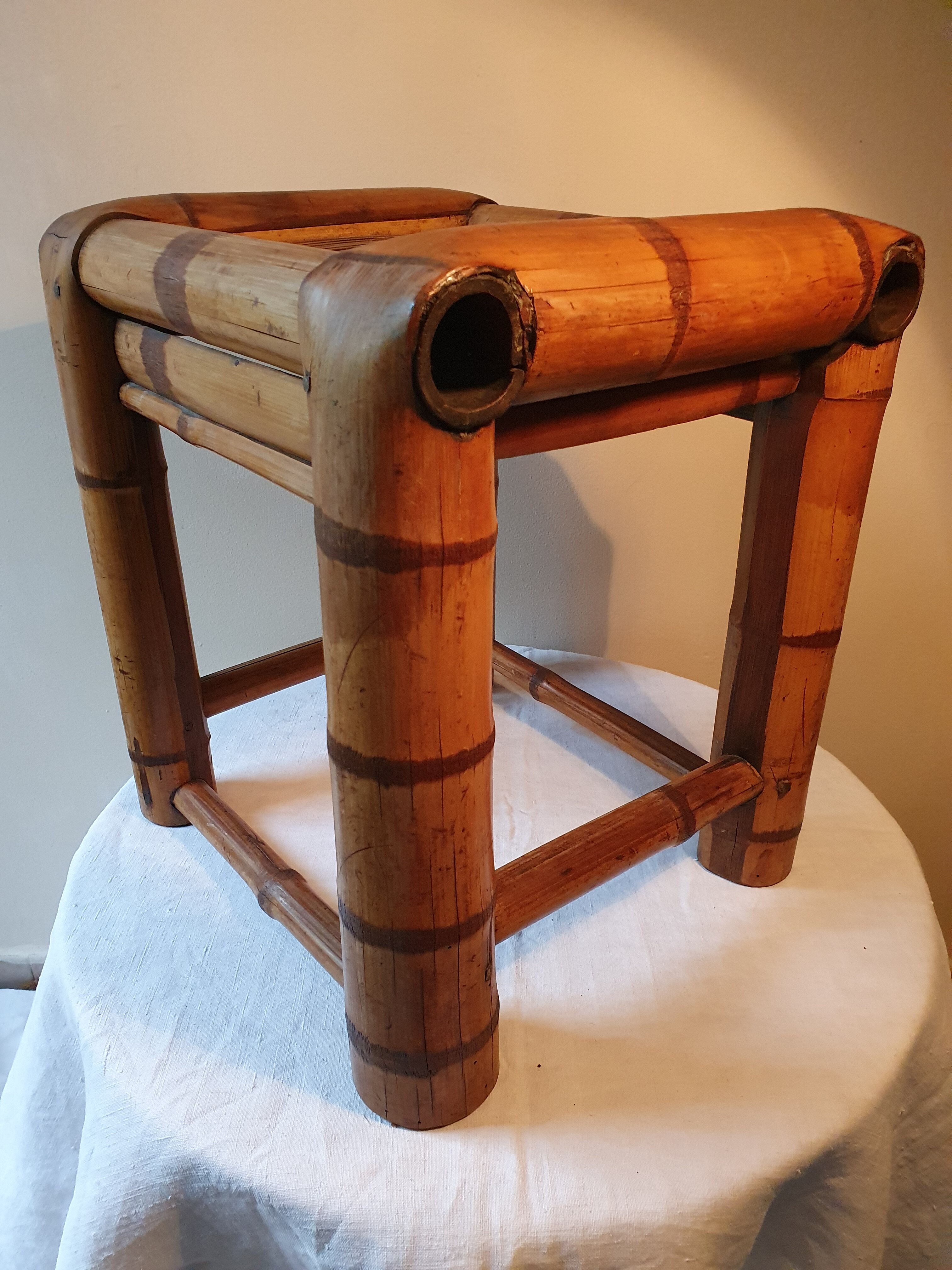 Bamboo side table