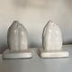 Pair of greenhouses modernist penguin books in cracked art deco earthenware