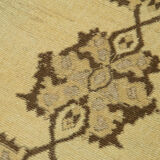 1960s handmade one-of-a-kind oriental beige rug 90 cm x 182 cm
