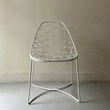White metal bikini mesh design chair